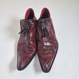 Why Not by Larritus Burgundy leather tassle mens shoes size 40